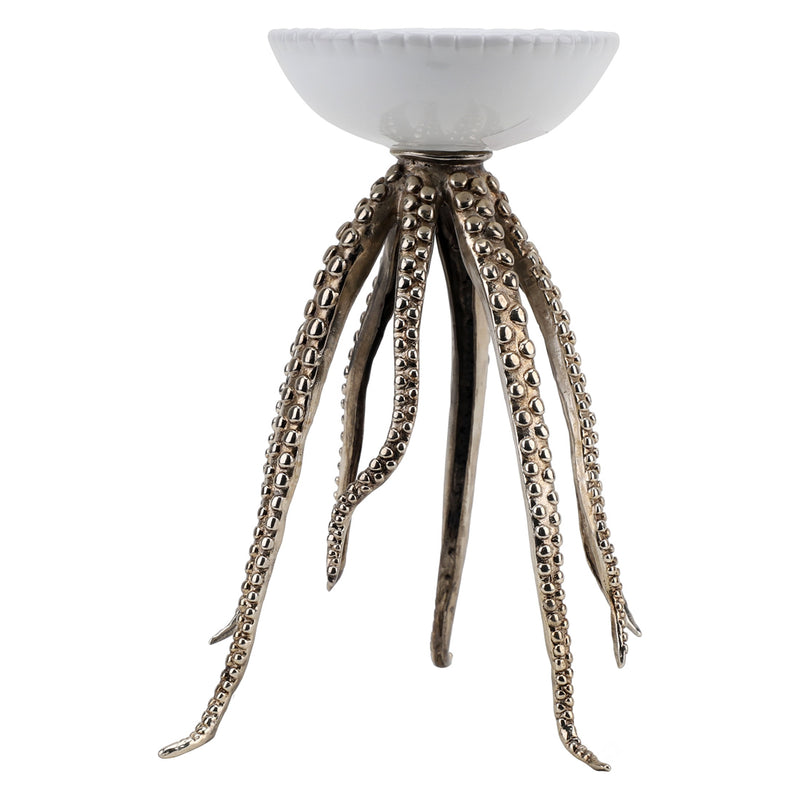 Octopus Dish-Porcelain & Bronze