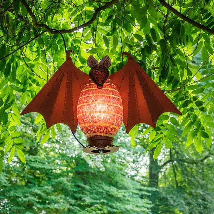 Vampy Bat Bird Art Glass Sculpture by Borowski