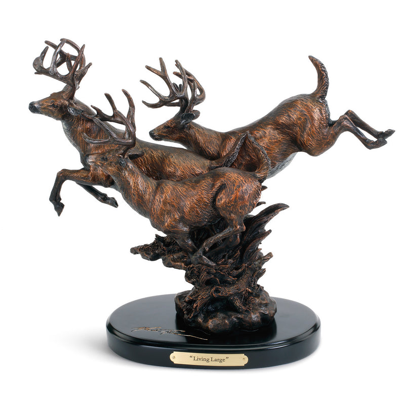 Living Large White Tail Deer Sculpture by Marc Pierce