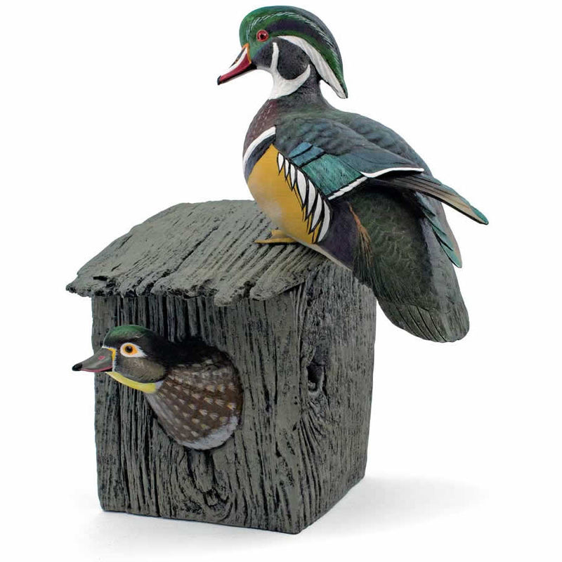 Wood Duck Pair Sculpture
