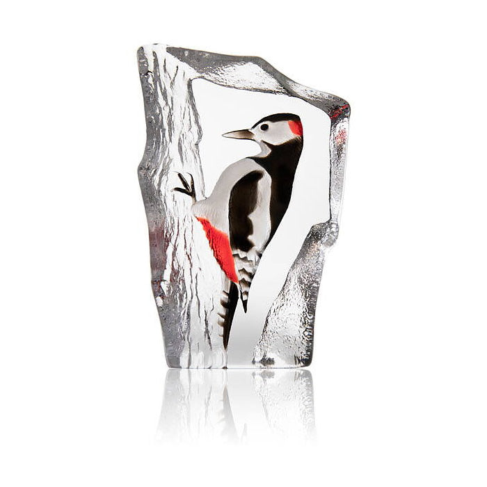 Woodpecker Crystal Sculpture