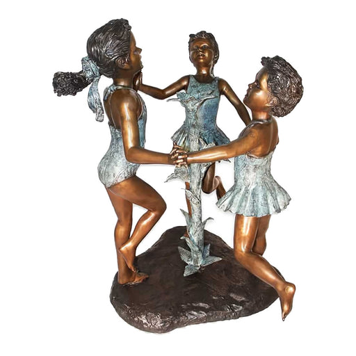 Three Girls Dancing Bronze Fountain