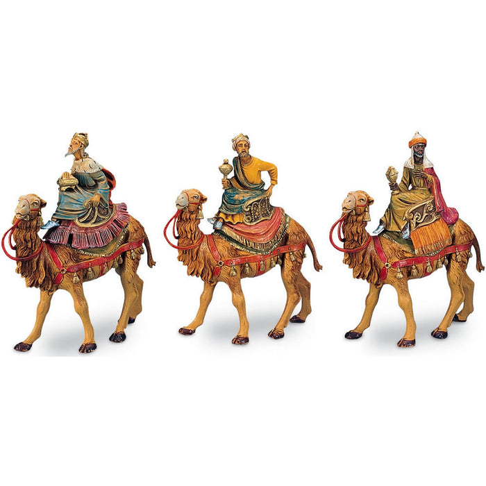 Nativity- Three Kings Riding Camels Figurines