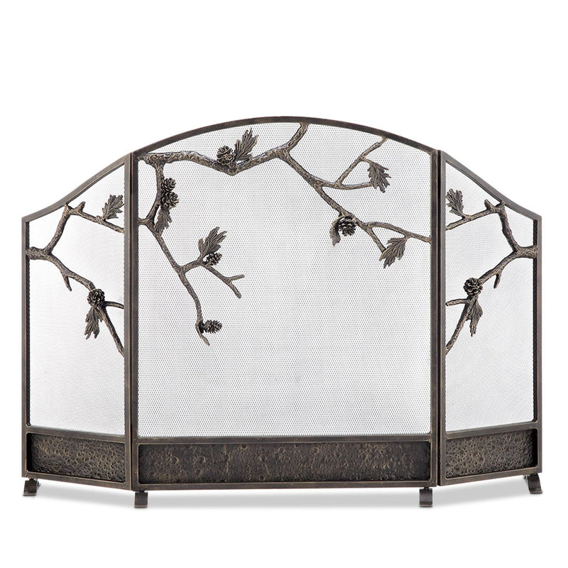 Fireplace Screen with Pine Cone Design by SPI Home