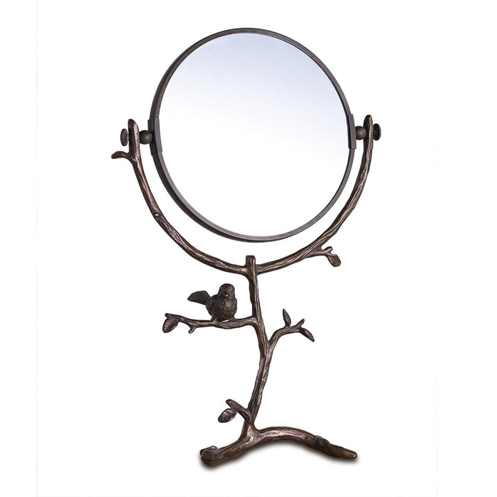 Table Mirror with Sparrow Bird Decoration by SPI Home