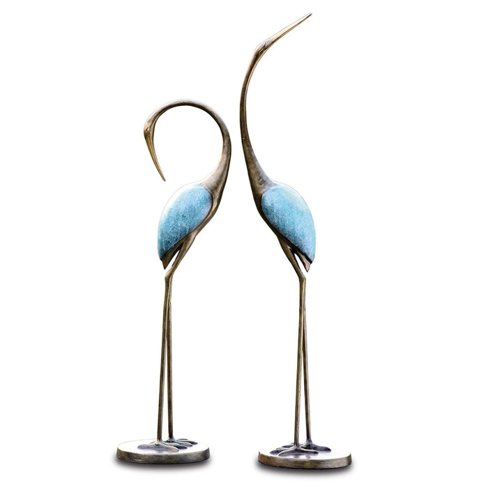 Crane Pair Garden Statues- Set of 2 by San Pacific International/SPI Home