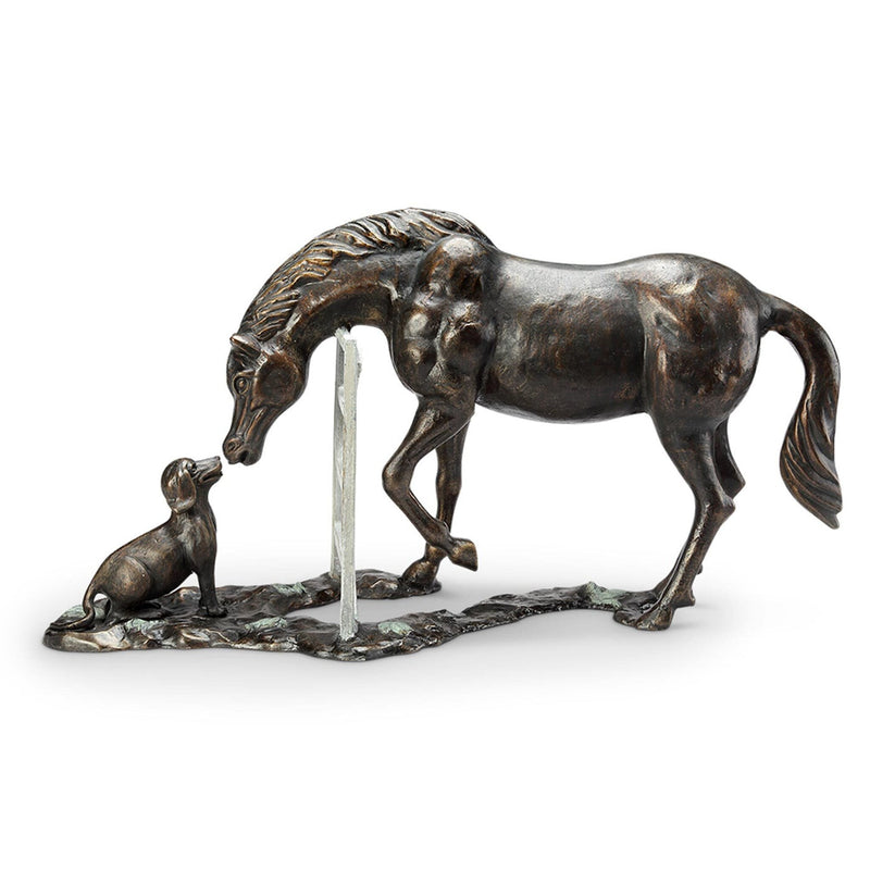 Barnyard Horse and Dog Garden Sculpture by San Pacific International