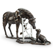 Horse and Dog Friends Garden Statue by SPI Home
