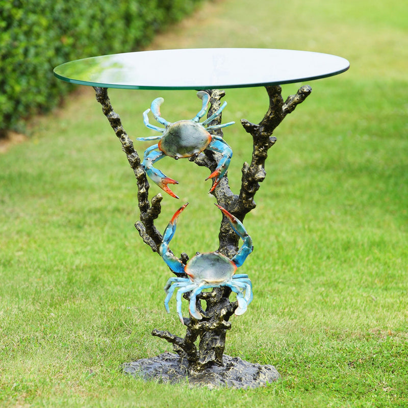Crabs and Coral Design End Table by SPI Home