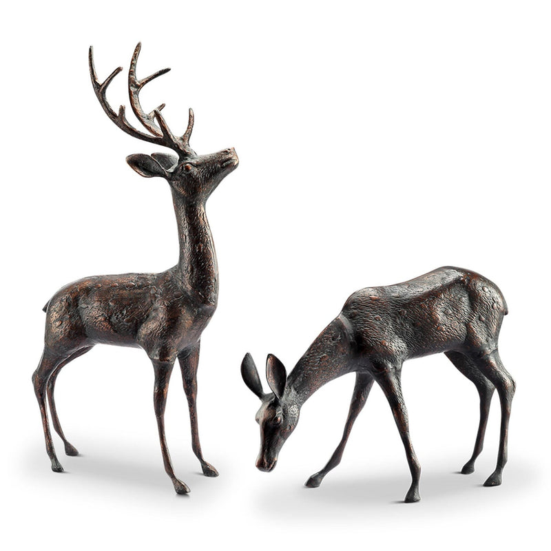 Meadow Wanderers Deer Garden Sculptures, Set of 2