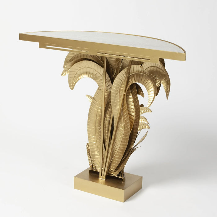 Acanthus Leaf Console Table Gold Finish 4