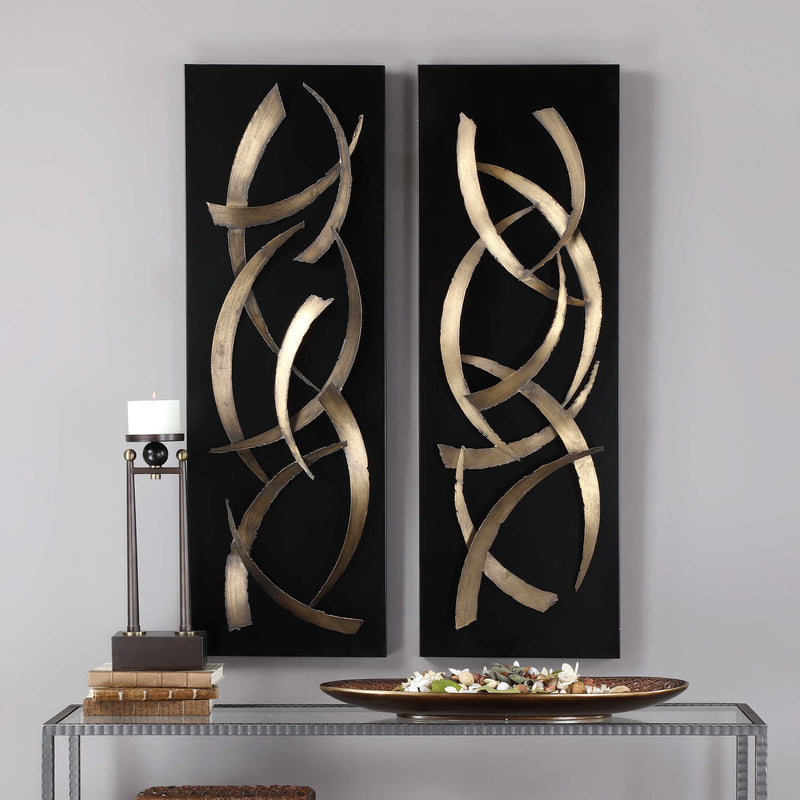 Abstract Elegance Metal Wall Art Set