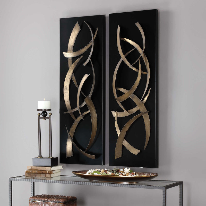 Abstract Elegance Metal Wall Art Set