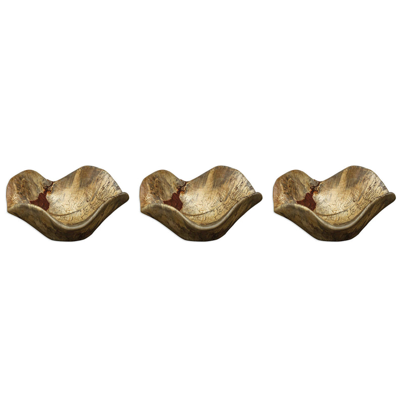 Abstract Form Wood Wall Art Set of 3