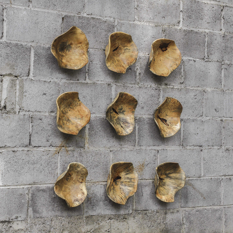Abstract Form Wood Wall Art Set of 3