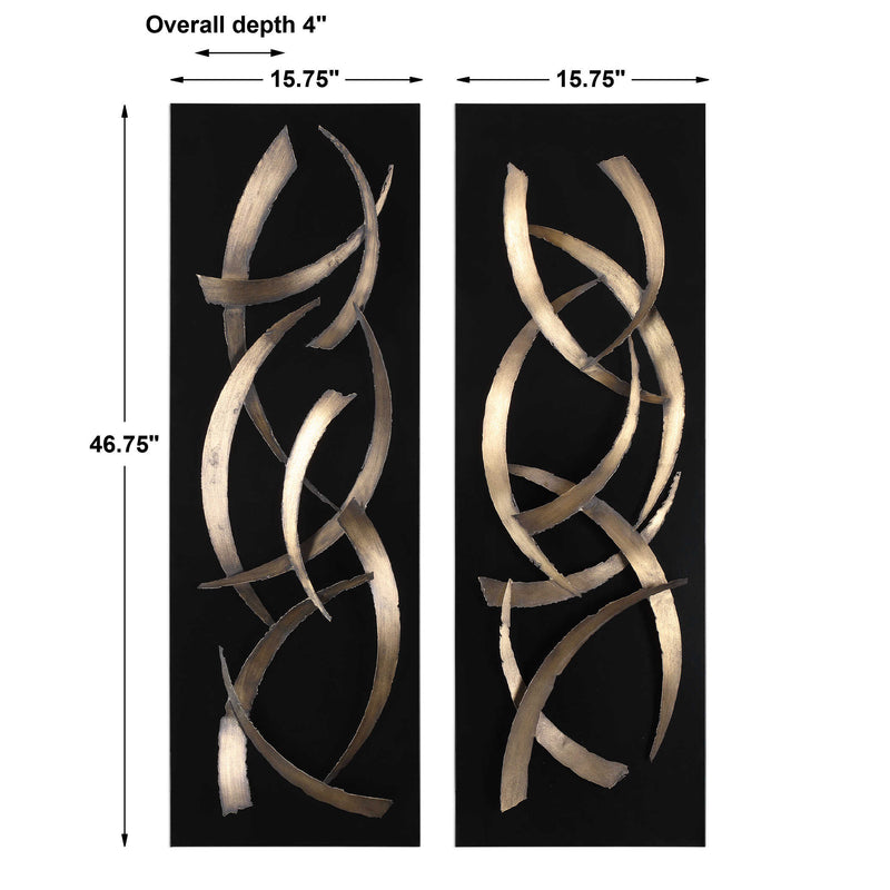 Abstract Elegance Metal Wall Art Set