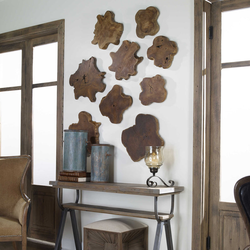 Abstract Wood Wall Art Set of 3