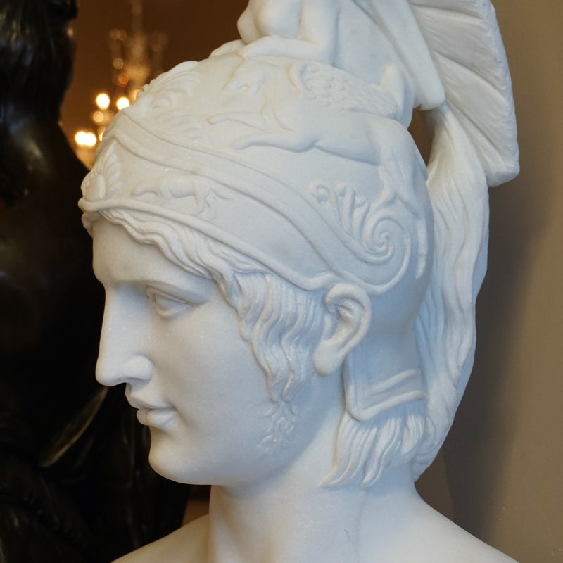 Achilles Bust-White Marble