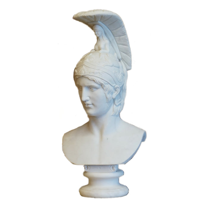 Achilles Bust-White Marble