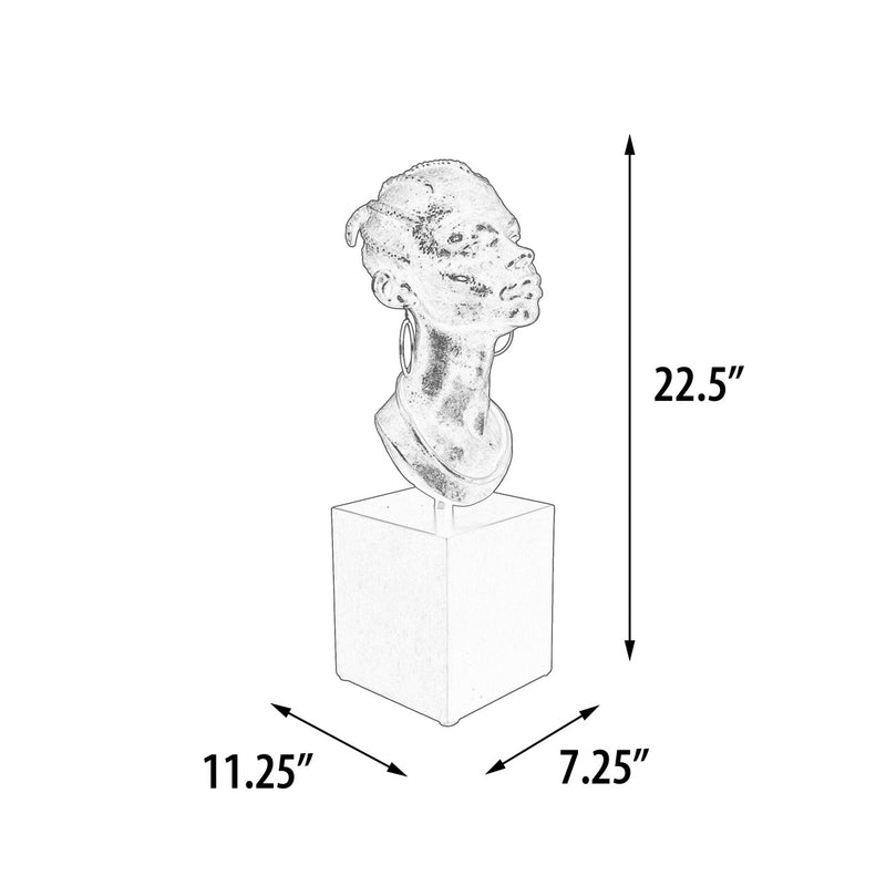 Soulful Grace-African American Woman Bust Sculpture