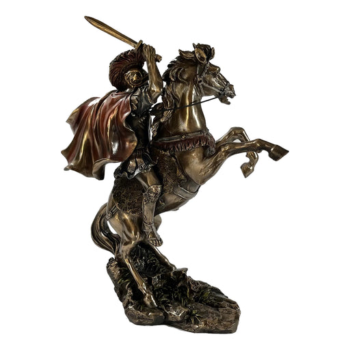 Alexander The Great On Horseback Statue Side View
