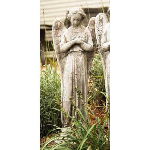 Angel Crossed Hands Garden Statue