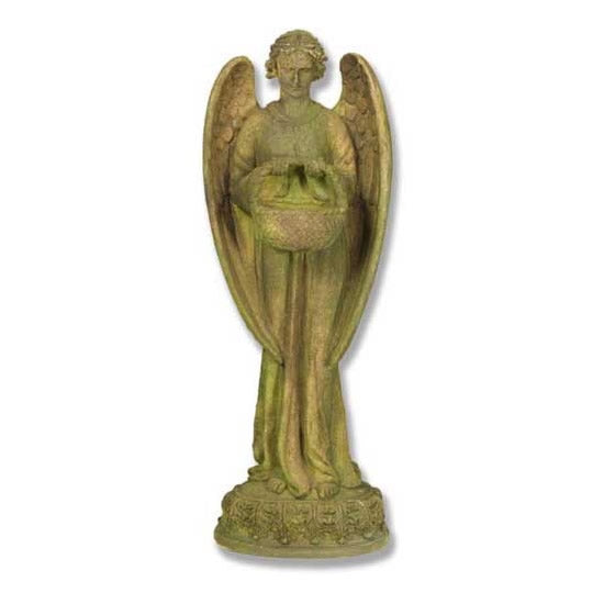 Angel with Basket in Hand Garden Statue