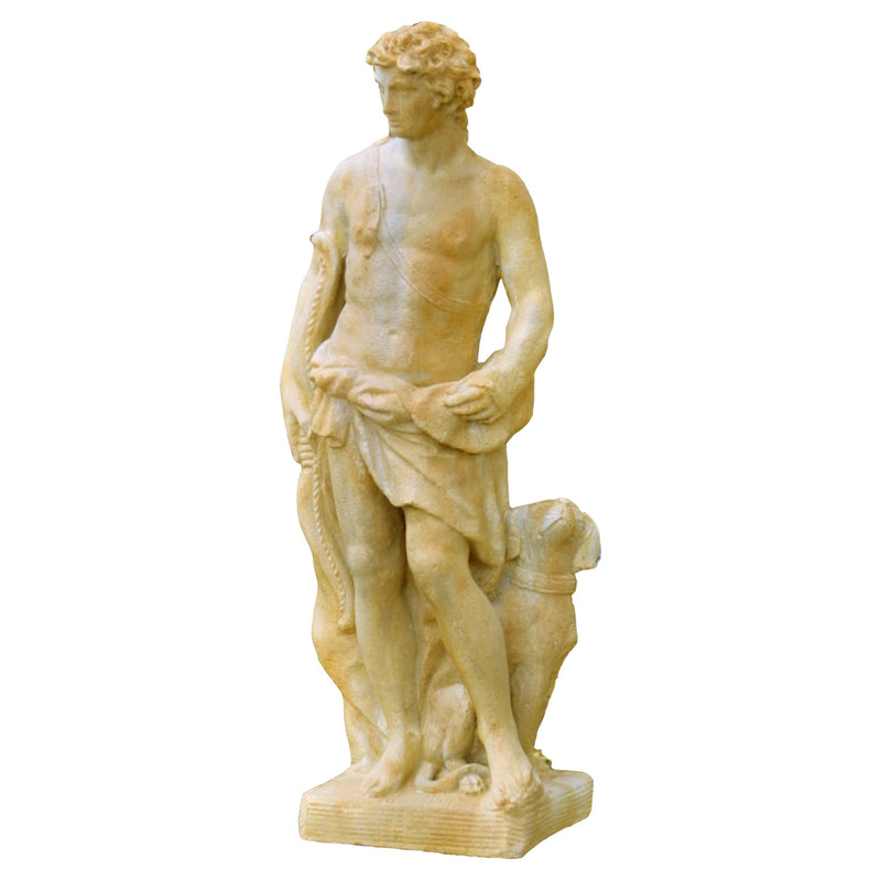 Apollo of the Hunt with Dog Garden Statue