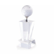 Clear Crystal Golf Ball Trophy