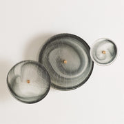 Art Glass Wall Discs, Gray, Set o 3