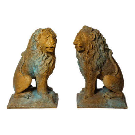 Art Nouveau Sitting Lion Set