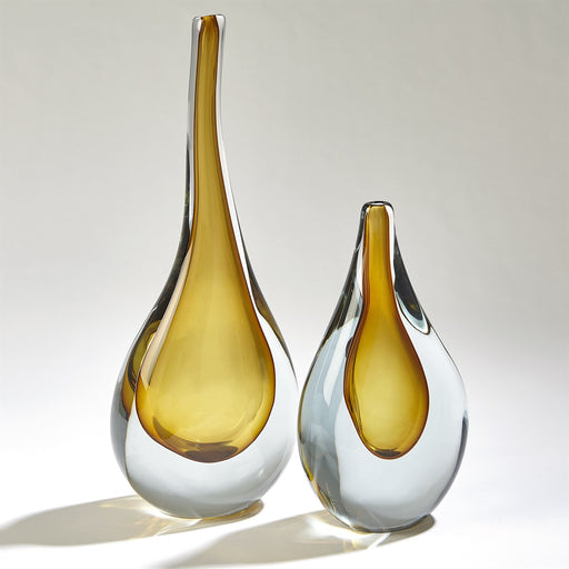Art Glass Vase Amber