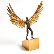 Avian Man Running Sculpture