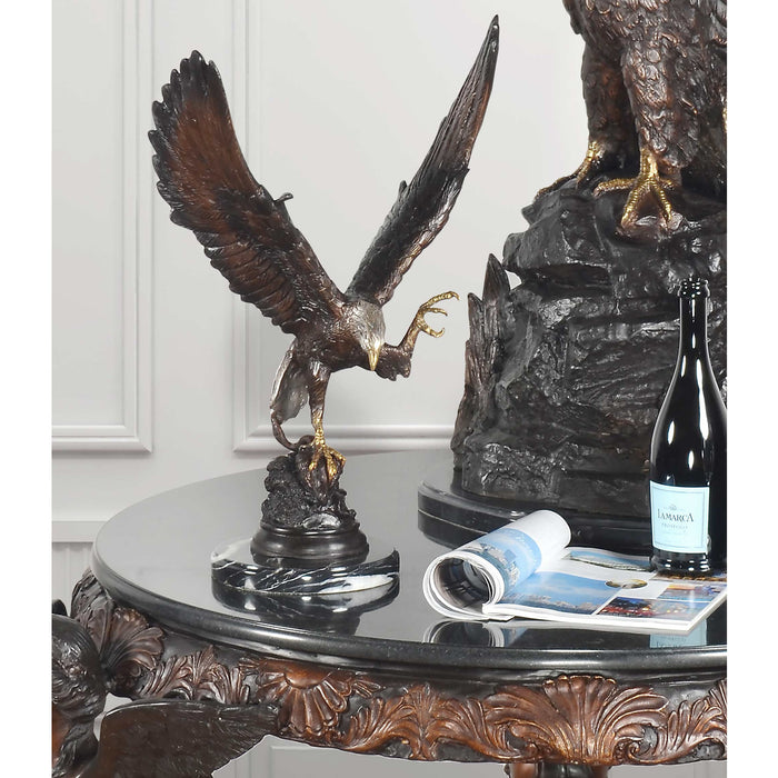Bald Eagle with Prey Bronze Sculpture