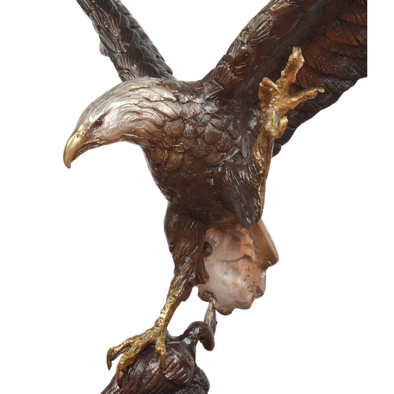 Bald Eagle with Prey Bronze Sculpture