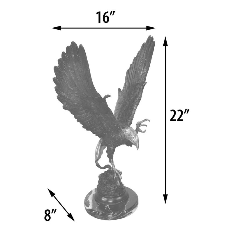 Bald Eagle with Prey Bronze Sculpture