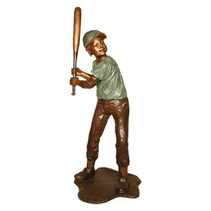 Baseball Player At Bat Bronze Sculpture