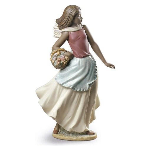 Basket With Flowers Porcelain Figurine by NAO