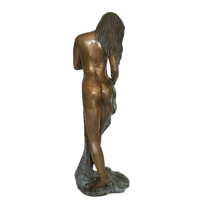 Bathing Lady Bronze Sculpture