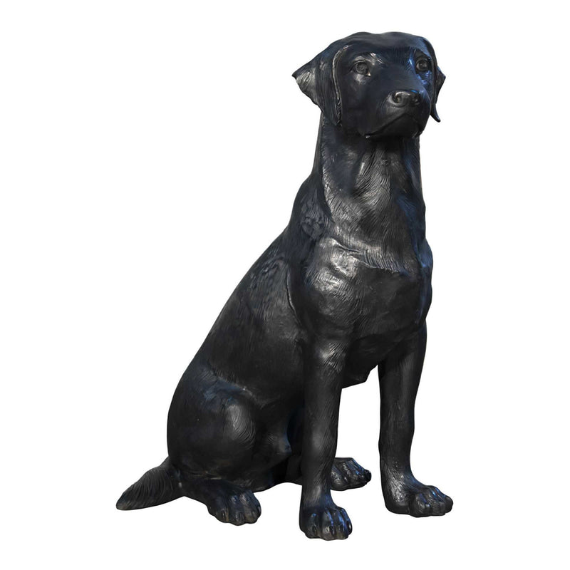 Black Labrador Retriever Dog Sculpture