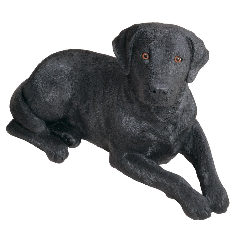 Black Labrador Retriever Dog Statue