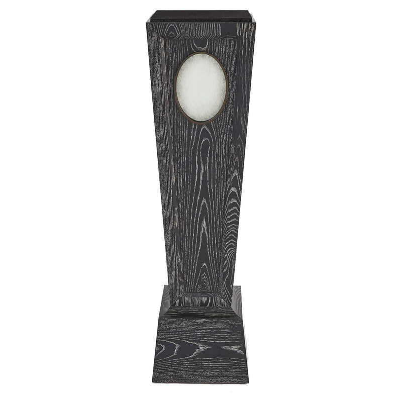 Black Cerused Oak Sculpture Pedestal