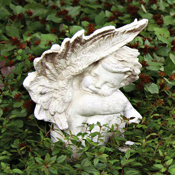 Blissful Slumber Cherub Garden Statue