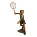 Boy Playing Tennis Bronze Sculpture