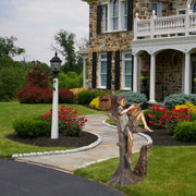 Boy With Dog Bronze Mailbox Sculpture Outdoor