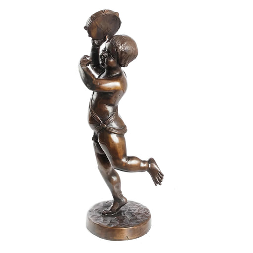 Boy with Tambourine Bronze Sculpture