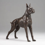 Bronze Boxer Dog Statue