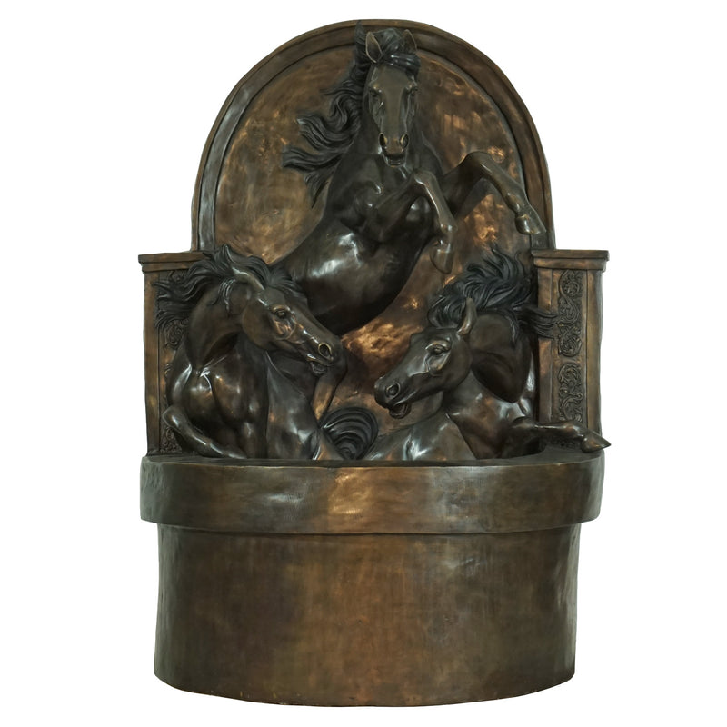 Bronze Horse Wall Fountain