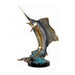 Bronze Sail Fish on Wave Sculpture- 24 Inch