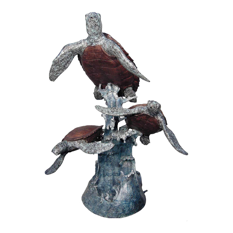 Bronze Sea Turtle Fountain